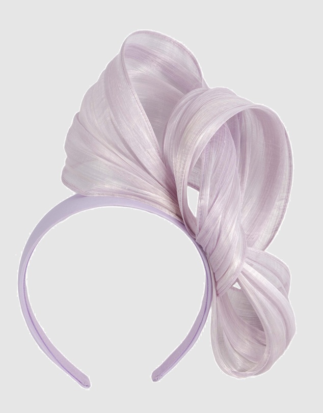 Fillies Collection - Bespoke Light Lilac Bow Racing Fascinator