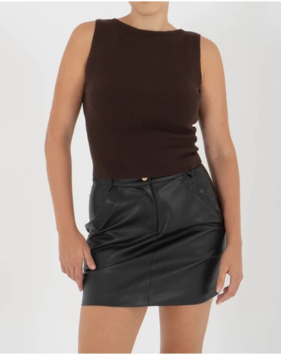 Lydan The Label - Boat Neck Knit Top