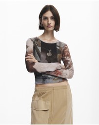 Desigual - Long cargo knit skirt