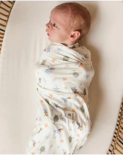 Kynd Baby - Large Stretchy Swaddle in Underwater World