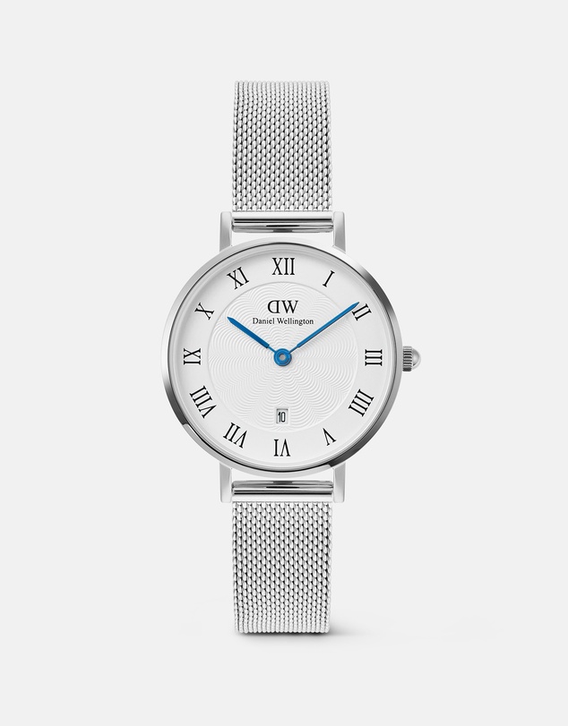 Daniel Wellington - Petite 28mm Roman Numerals Date Sterling S