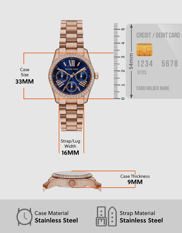 Michael Kors - Lexington Rose Gold Analogue Watch