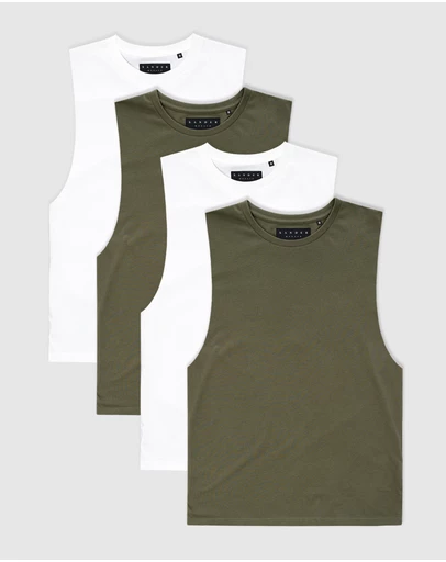 Xander - 4-Pack Blanc Tank