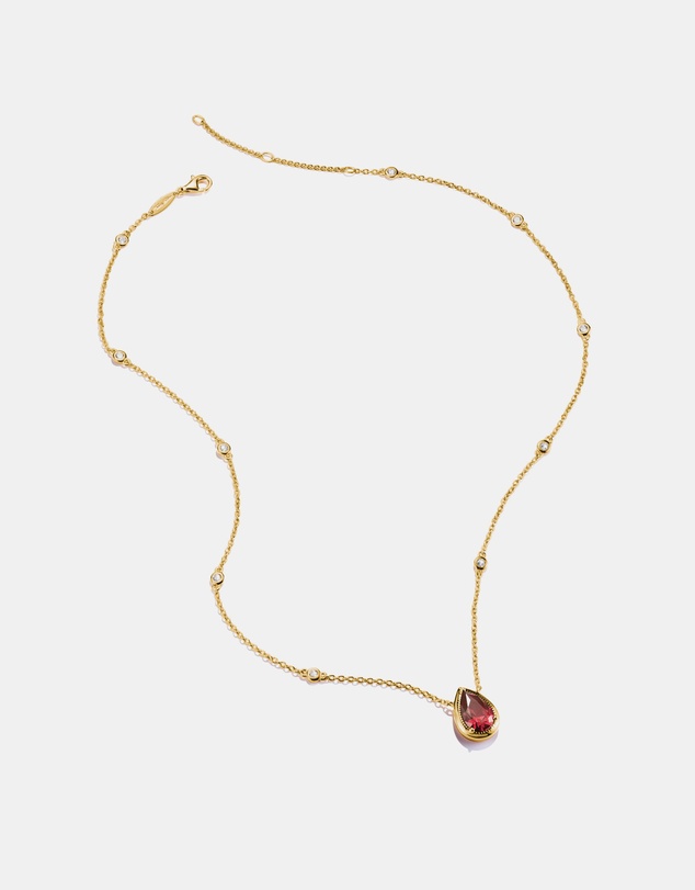 THOMAS SABO - THOMAS SABO Necklace with Red Teardrop Stone Gold