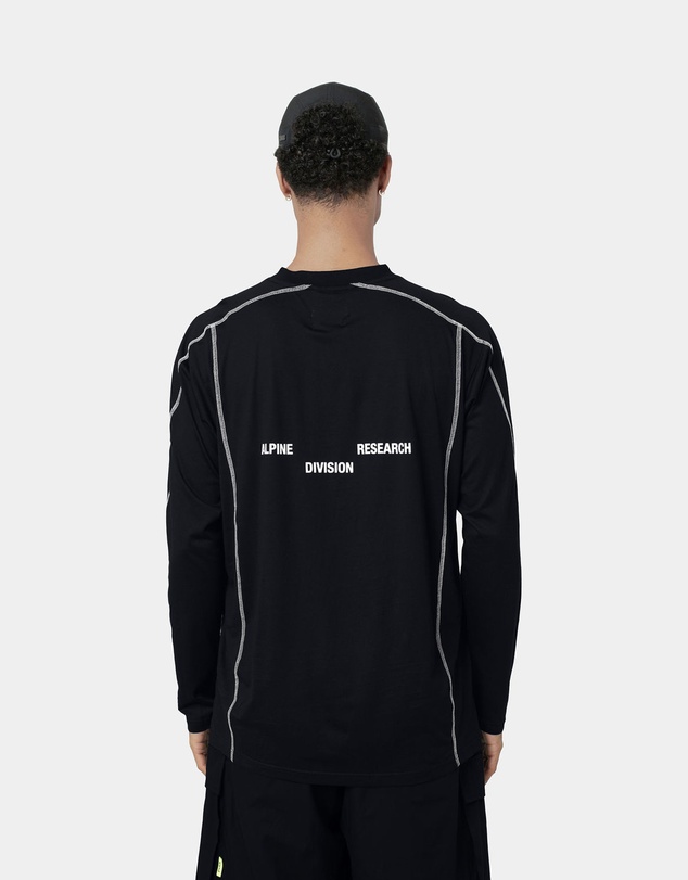 PYRA - CONTRAST LS TEE - BLACK