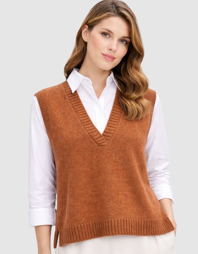 Honey and Beau - Ladies V-Neck Knitted Vest