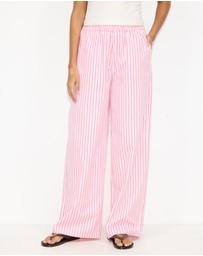 Dazie - Nina Stripe Double Waist Band Pants