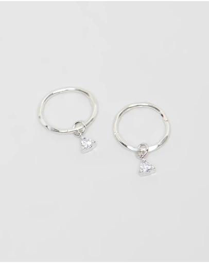 SAINT VALENTINE - Saint Mini Hoops - Silver - ICONIC EXCLUSIVE