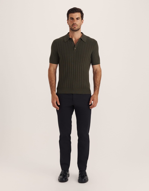 SABA - Erol Cotton Rib Knit Polo