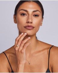 Zoe Olivia - 9K Gold Marquise Lab Grown Diamond Neckalce