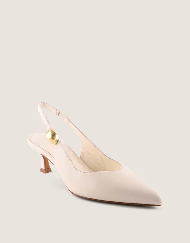 Shelly Shen - Gracie Low Heels White Leather