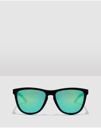Hawkers Co - HAWKERS Polarized Black Green One Raw Sunglasses for Men and Women UV400
