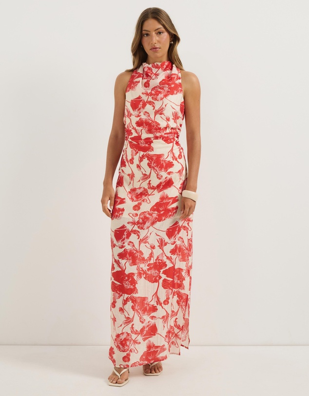 Atmos&Here - Gerogie Cotton Poplin Midi Dress