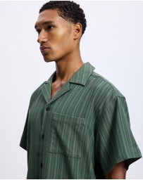 Scotch & Soda - Tonal-Striped Short-Sleeved Shirt