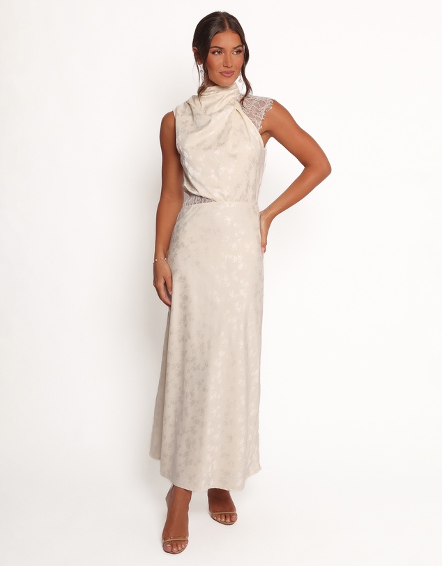 blanche halter maxi dress Buy ISABELLE BLANCHE Halter-neck Gathered Maxi Dress - Neutrals At 5% Off
