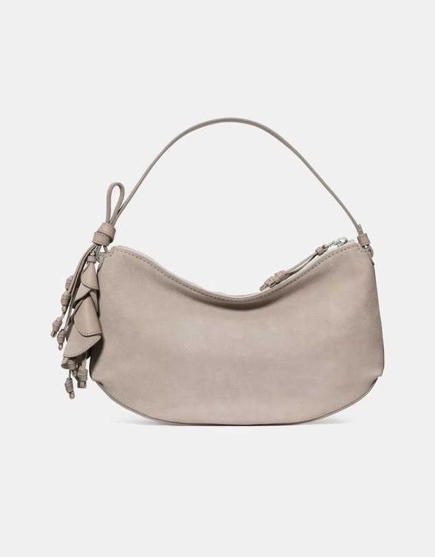 Kate Spade - Loop Suede Shoulder Bag With Floral Strap