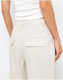 AERE - Straight Leg Linen Pants