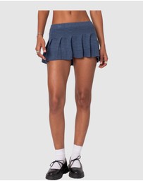 EDIKTED - Kiera Pleated Knit Mini Skirt