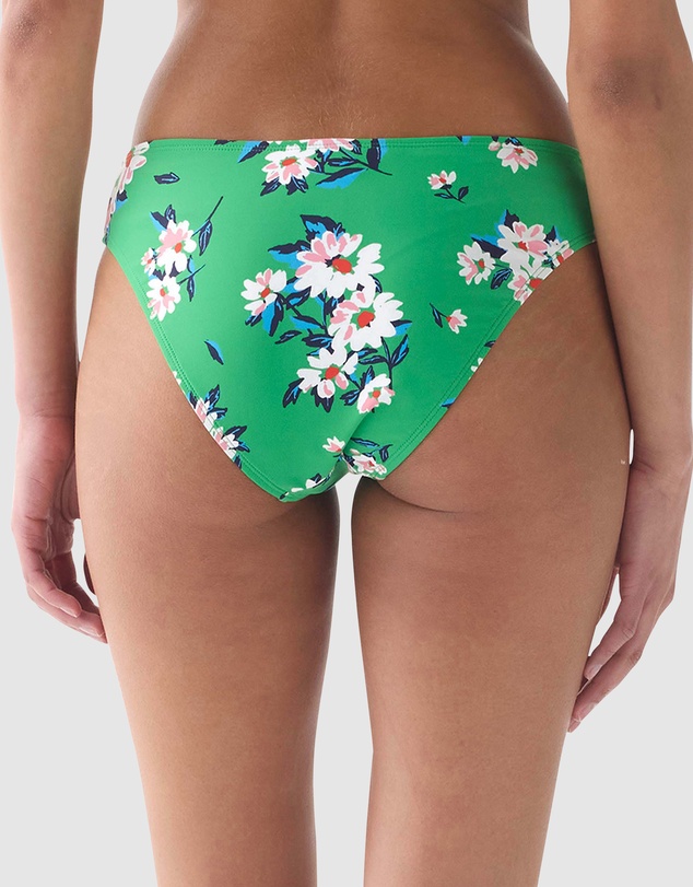 Kate Spade - Spring Daisies Mid-Rise High Cut Bikini Bottom