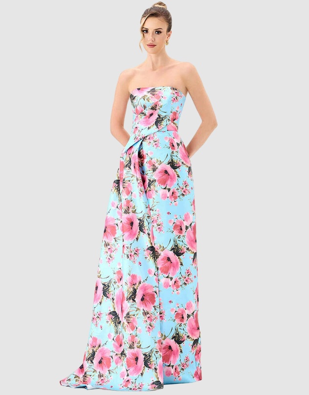 Bariano - Zia Dramatic Sash Gown