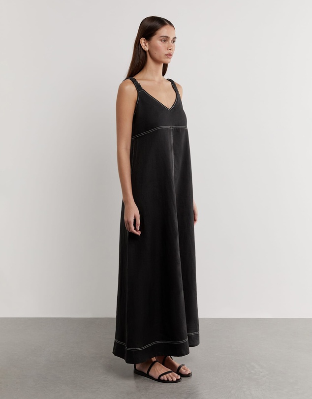 Jag - Sara Linen Midi Dress