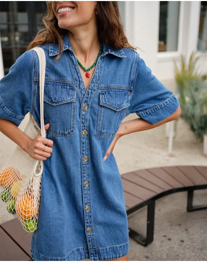 Ceres Life - Sammy Denim Shirt Dress