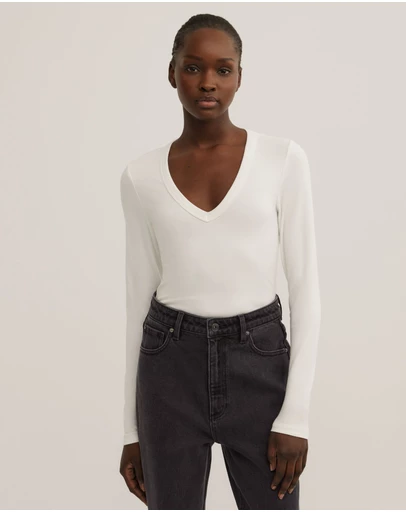 Witchery - V-neck Long Sleeve Top