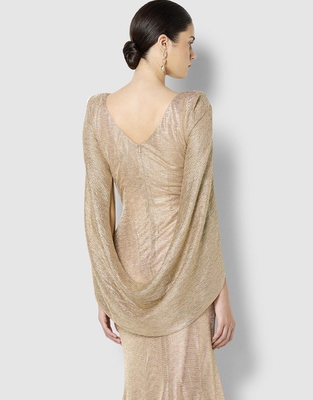 Montique - Alexie Metallic Knit Gown