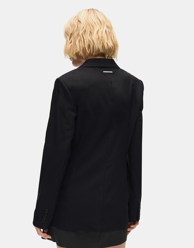 Karl Lagerfeld - Belted Contrast Lapel Blazer