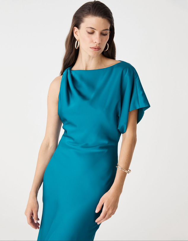 Forcast - Aurelia Asymmetric Satin Dress