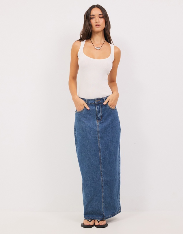 Calli - Cassandra Denim Maxi Skirt