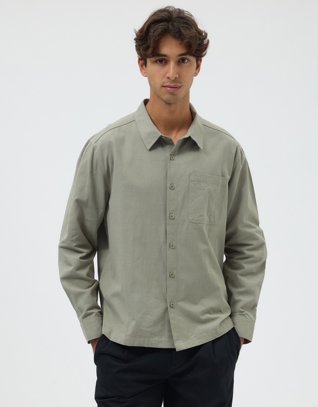 AERE - Boxy Fit Cotton Overshirt