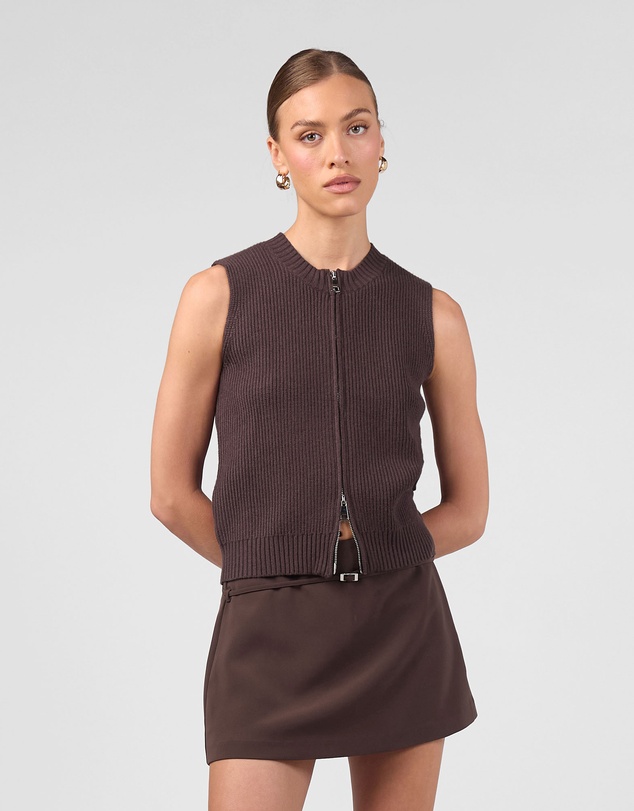 MVN - Taking Sides Zip Vest Top