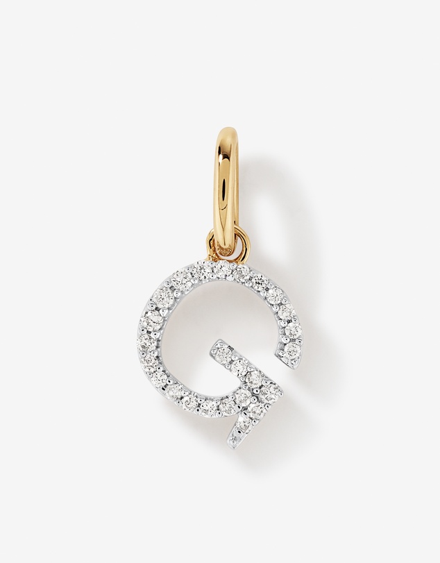 Michael Hill - Diamond Letter G Initial Pendant in 10kt Yellow Gold
