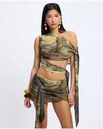 Jaded London - Draped Tie Scarf Top