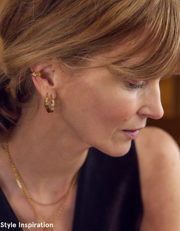 Rachel Jackson - Medium Evolve Hoop Earrings Gold