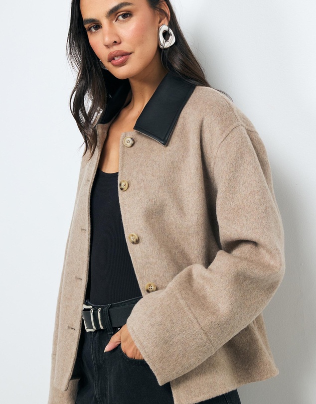 AERE - Maya Double Faced Wool Blend Jacket