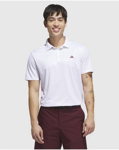 adidas Performance - Performance Textured Print Polo Shirt