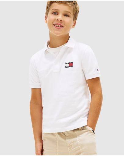 Tommy Hilfiger - Boys Regular Fit Wavy Flag Polo Shirt - Kids