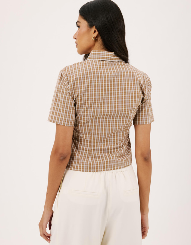 Atmos&Here - Lara Gathered Front Short Sleeve Shirt