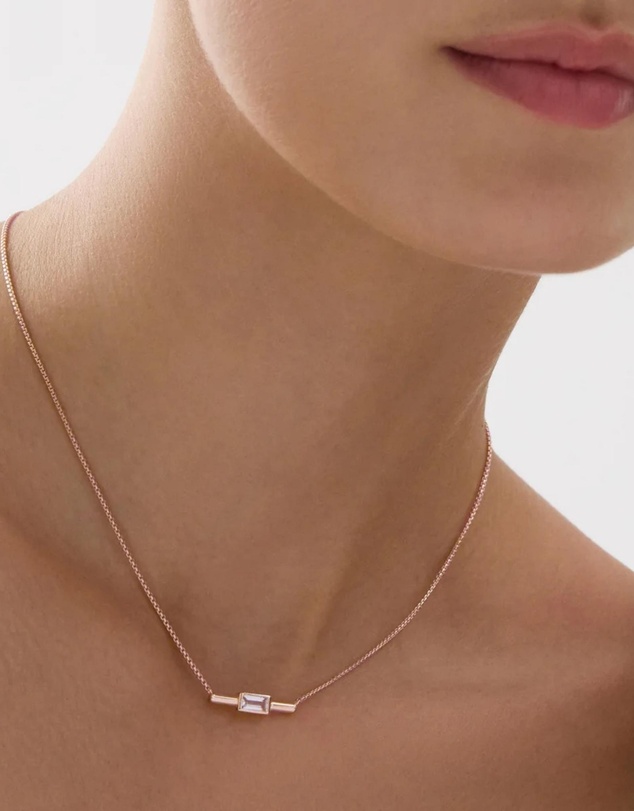 Najo - Skye Rose Gold Cubic Zirconia Necklace
