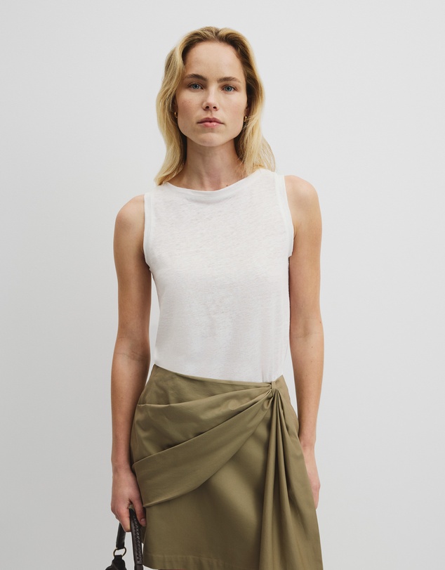 Country Road - Linen Boat Neck Tank