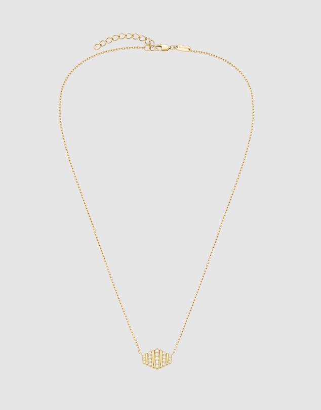Rosefield - Striped Pavé Crystal Gold-Tone Necklace