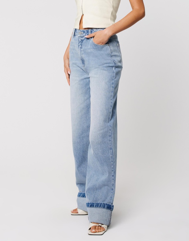 Abrand - 94 Wide Turn-Up Jeans