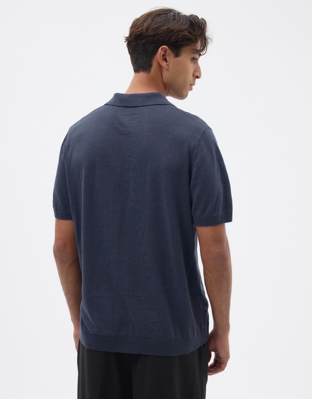 AERE - Linen Blend Knit Polo