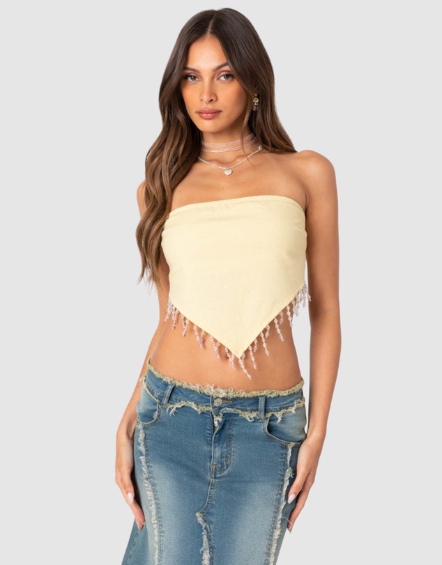 EDIKTED - Chandelier Beaded Triangle Top