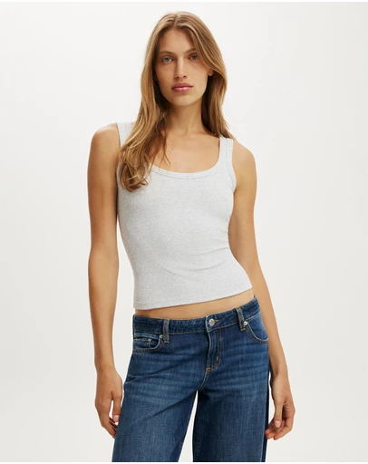 Cotton On - Blake Rib Scoop Tank