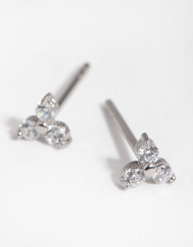 Lovisa - Surgical Steel Cubic Zirconia Cluster Stud Earrings