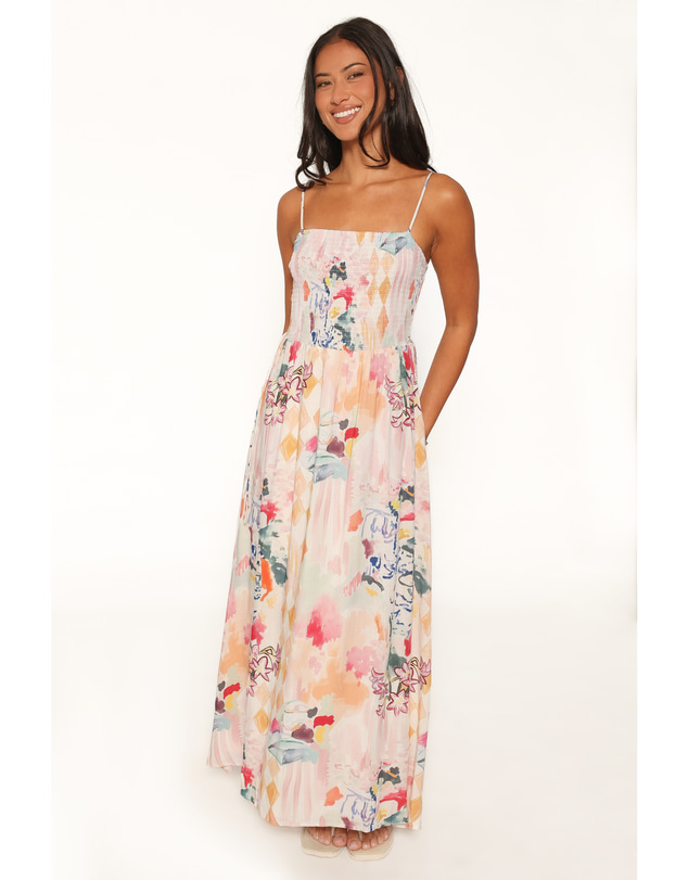 Petal & Pup - Kalyn Maxi Dress - Pink Watercolor