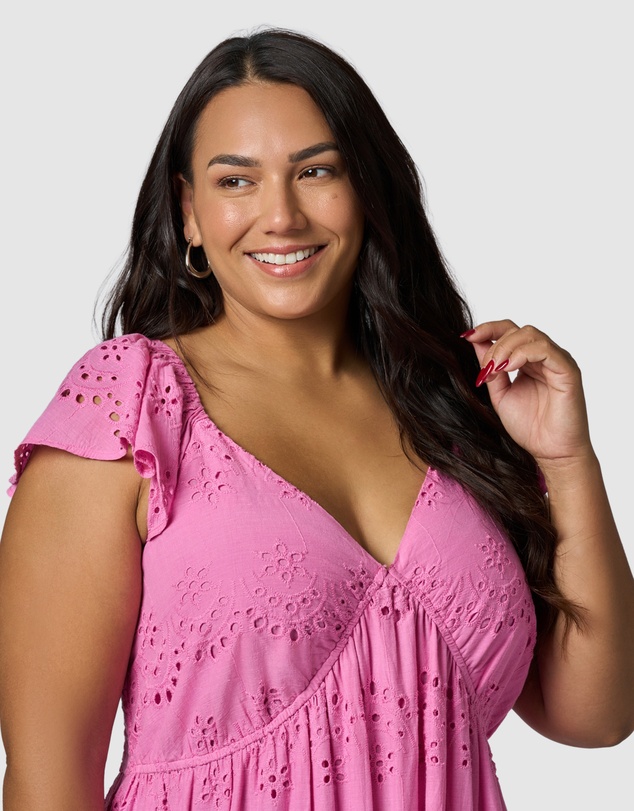 Something 4 Olivia - Violet Broderie Maxi Dress